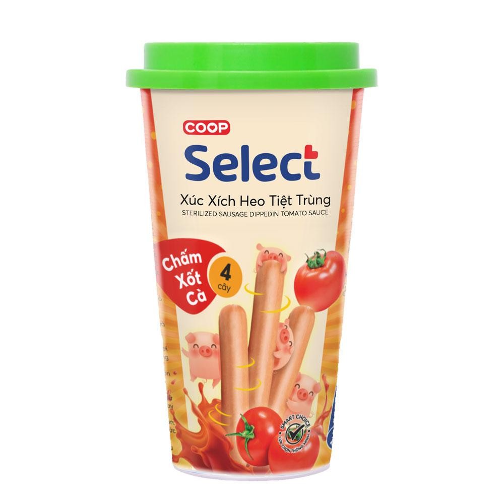Xúc xích heo tiệt trùng chấm xốt - ly 76g